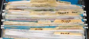 water-damaged documents